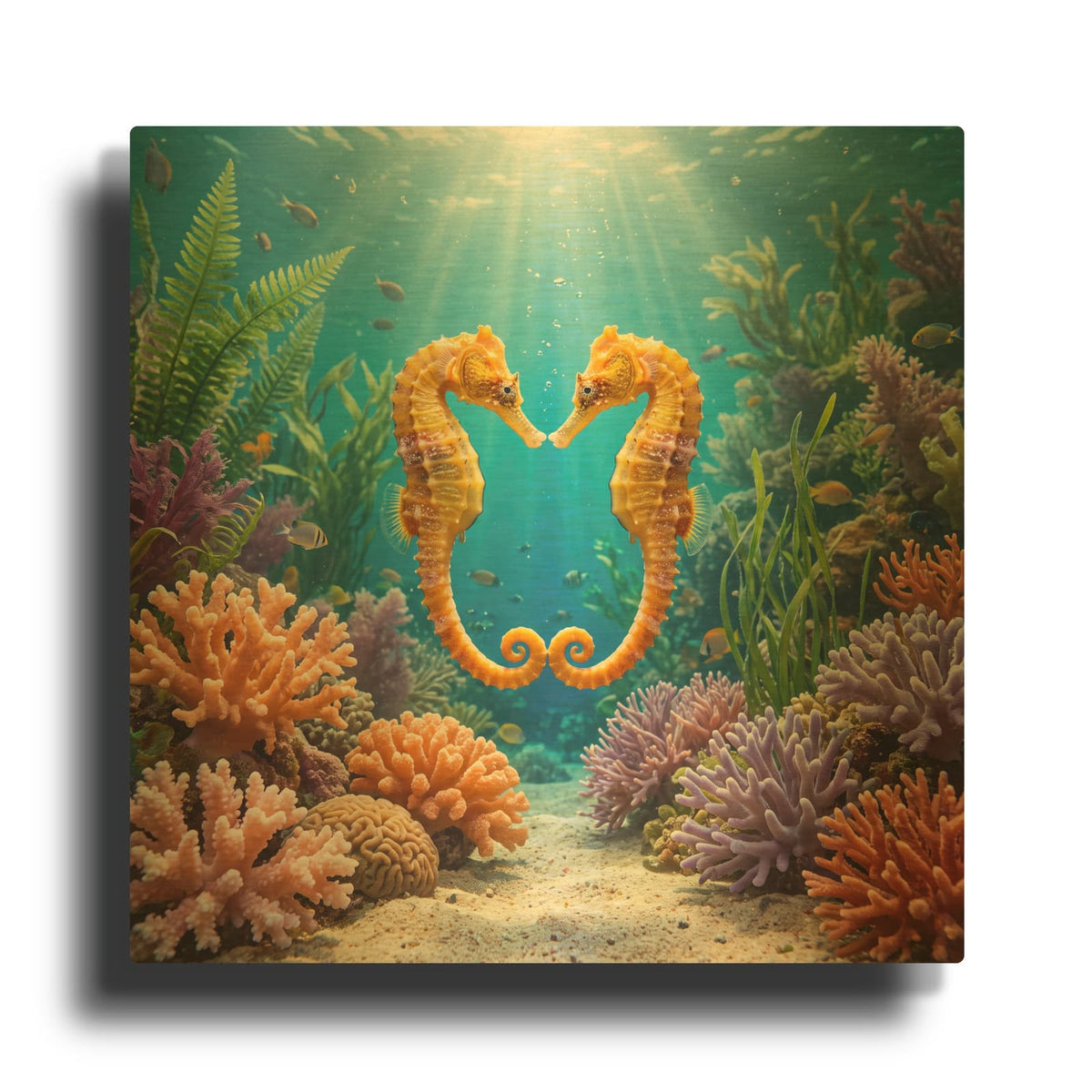 'Heart to Heart' By Veve Gold Metal Wall Art
