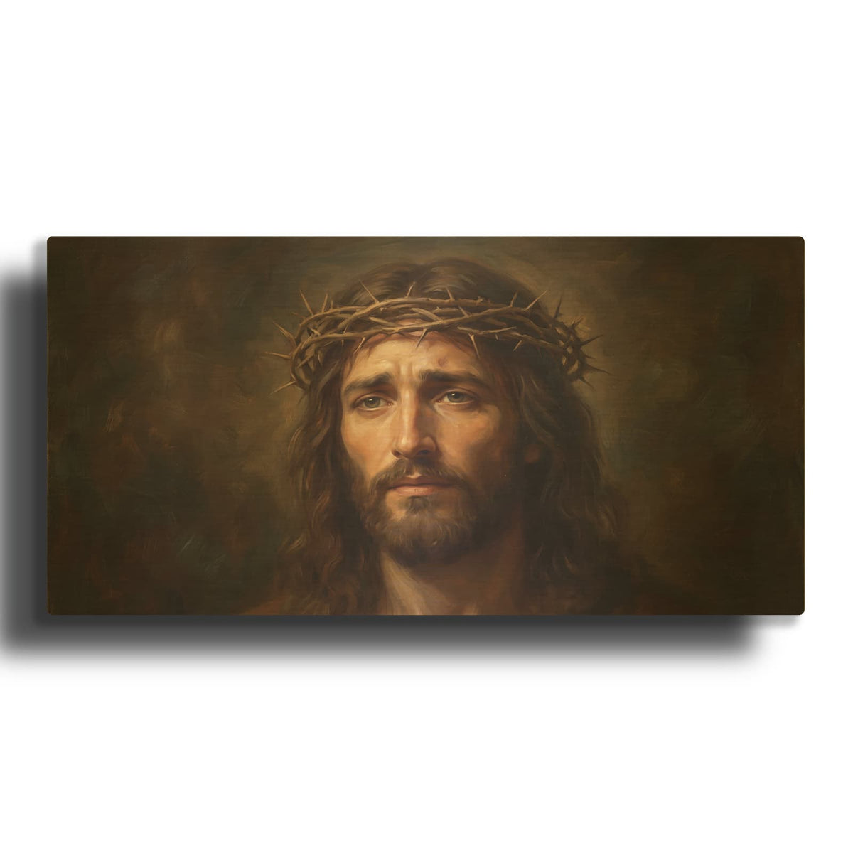 'Jesus Crown Thorns' By Veve Gold Metal Wall Art