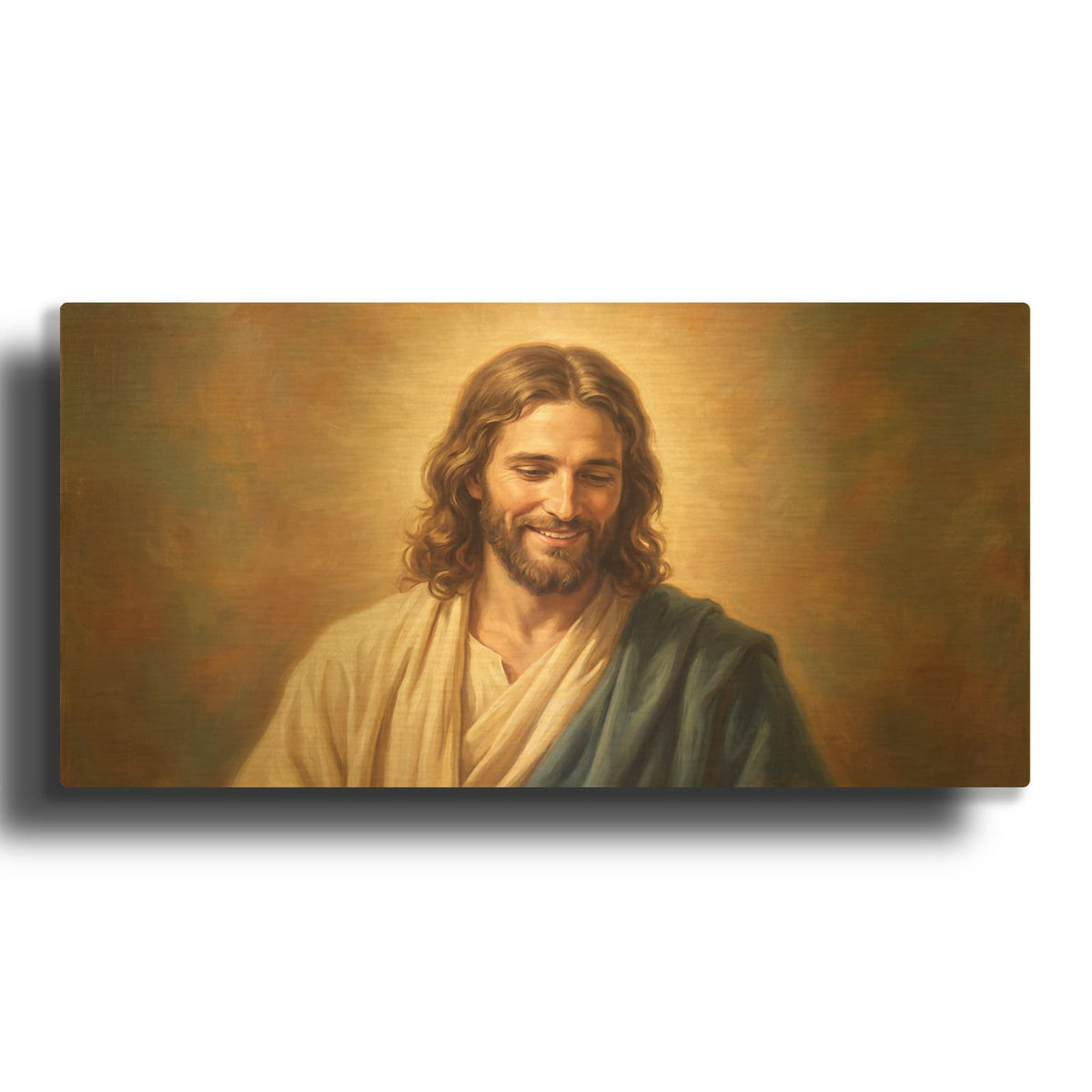 'Jesus Portrait I' By Veve Gold Metal Wall Art