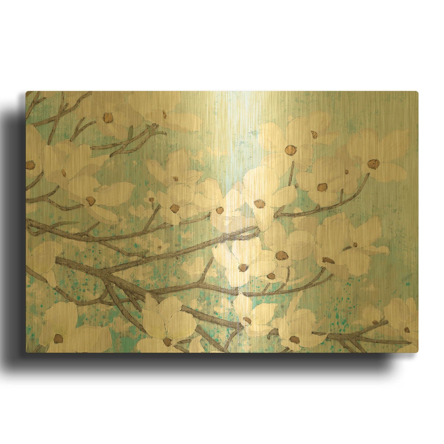 'Blossoms' By James Wiens Gold Metal Wall Art