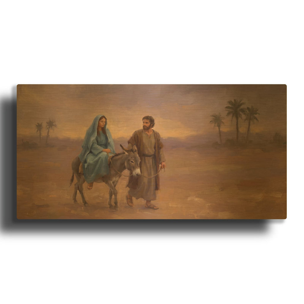 'Journey to Bethlehem' By Veve Gold Metal Wall Art