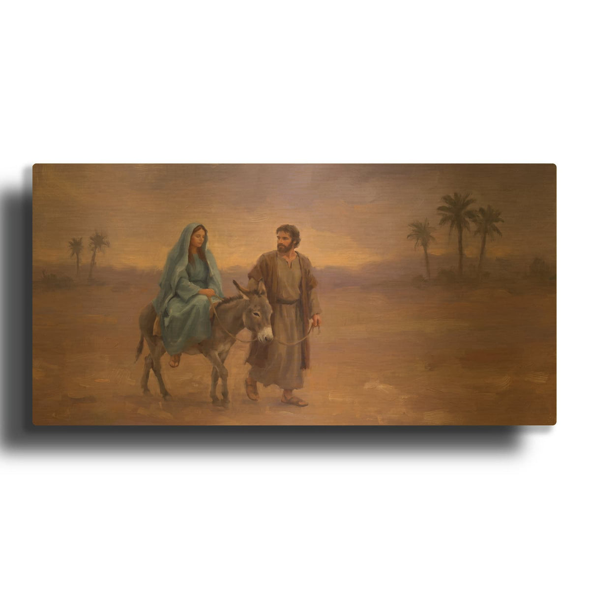 'Journey to Bethlehem' By Veve Gold Metal Wall Art