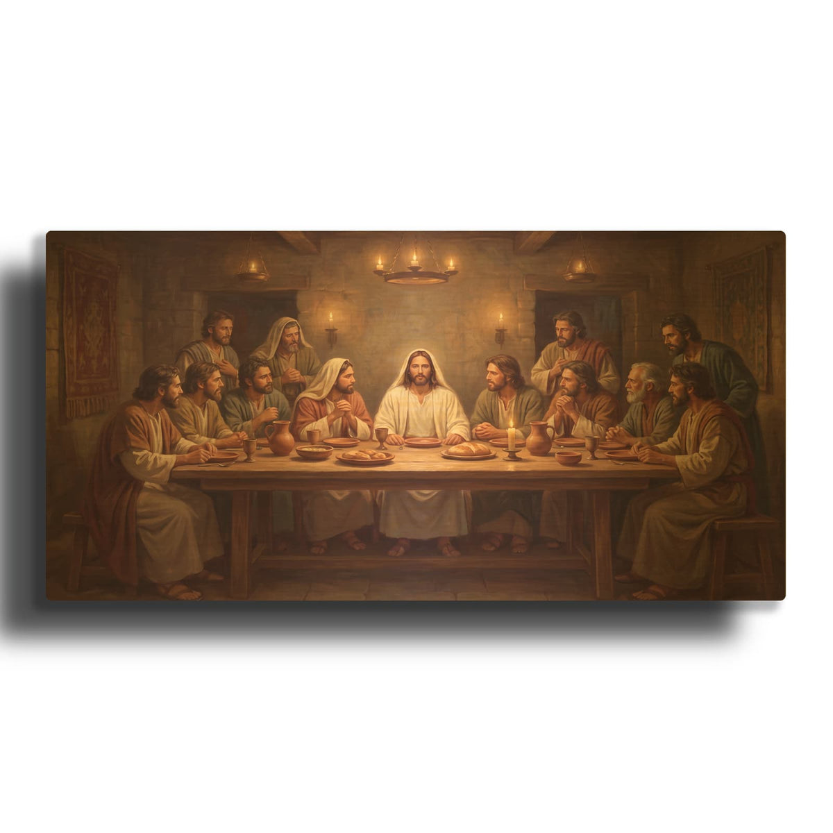 'Last Supper I' By Veve Gold Metal Wall Art