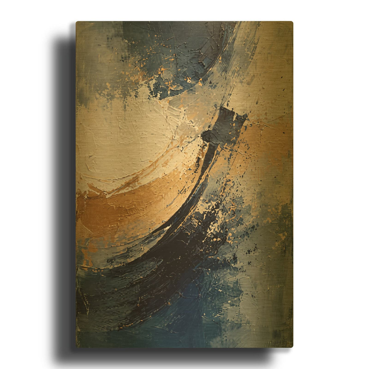 'Midnight Arc' By Veve Gold Metal Wall Art