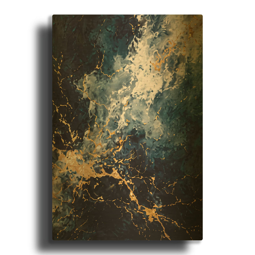 'Midnight Tide' By Veve Gold Metal Wall Art