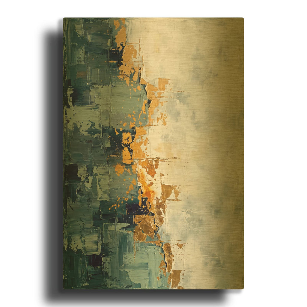 'Ocean's Edge' By Veve Gold Metal Wall Art