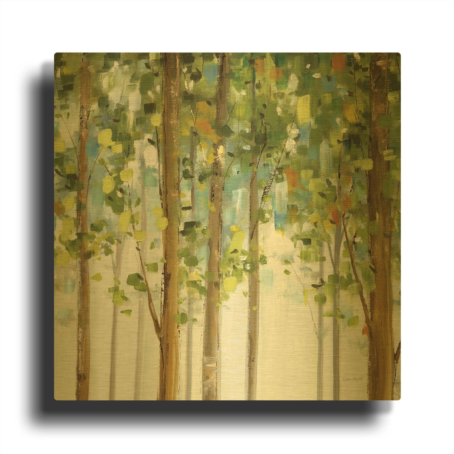 'Forest Study' By Lisa Audit Gold Metal Wall Art