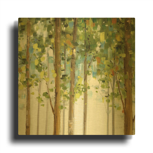 'Forest Study' By Lisa Audit Gold Metal Wall Art