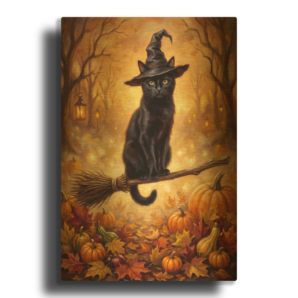 'Pumpkin Flight' By Veve Gold Metal Wall Art