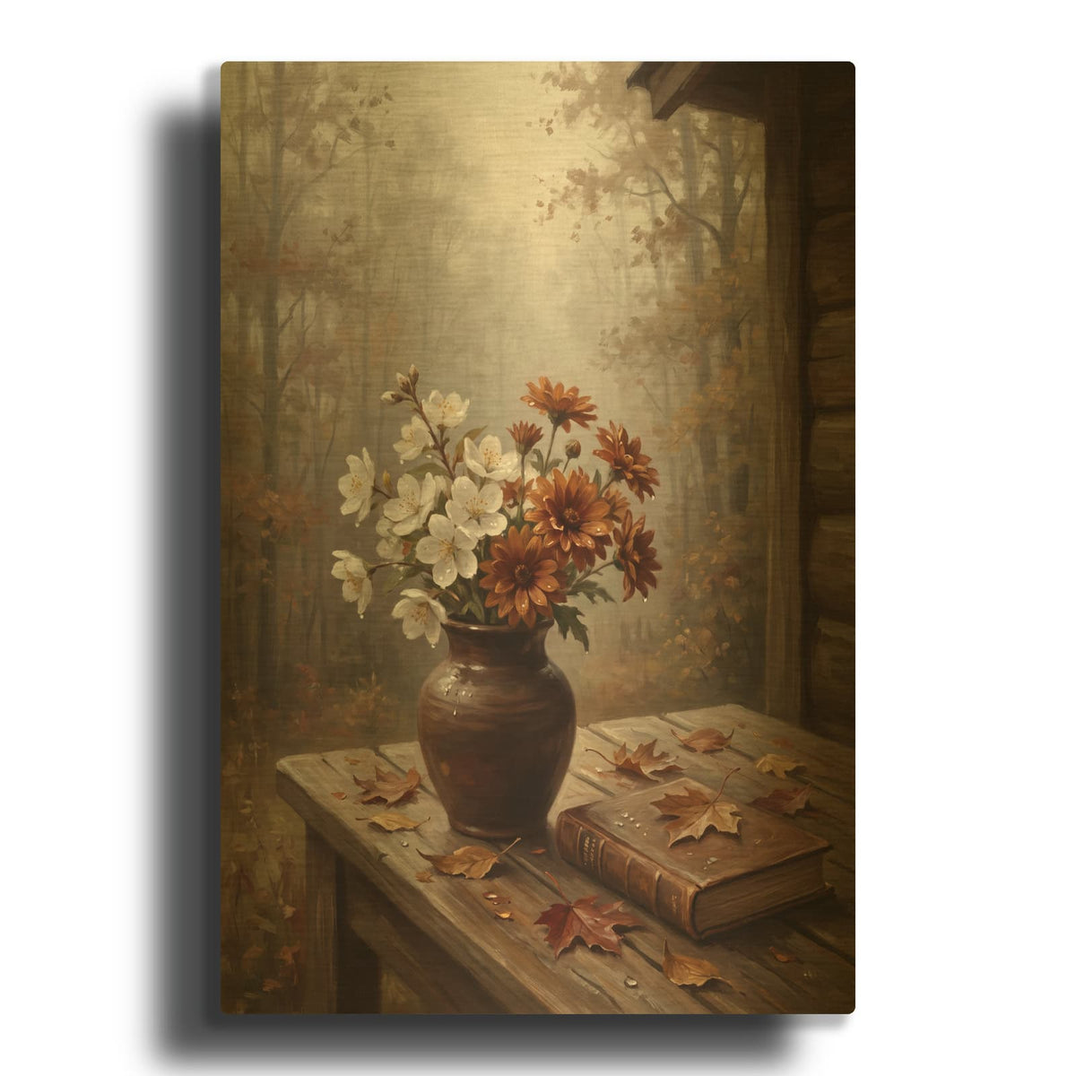 'Rainy Day Reverie' By Veve Gold Metal Wall Art