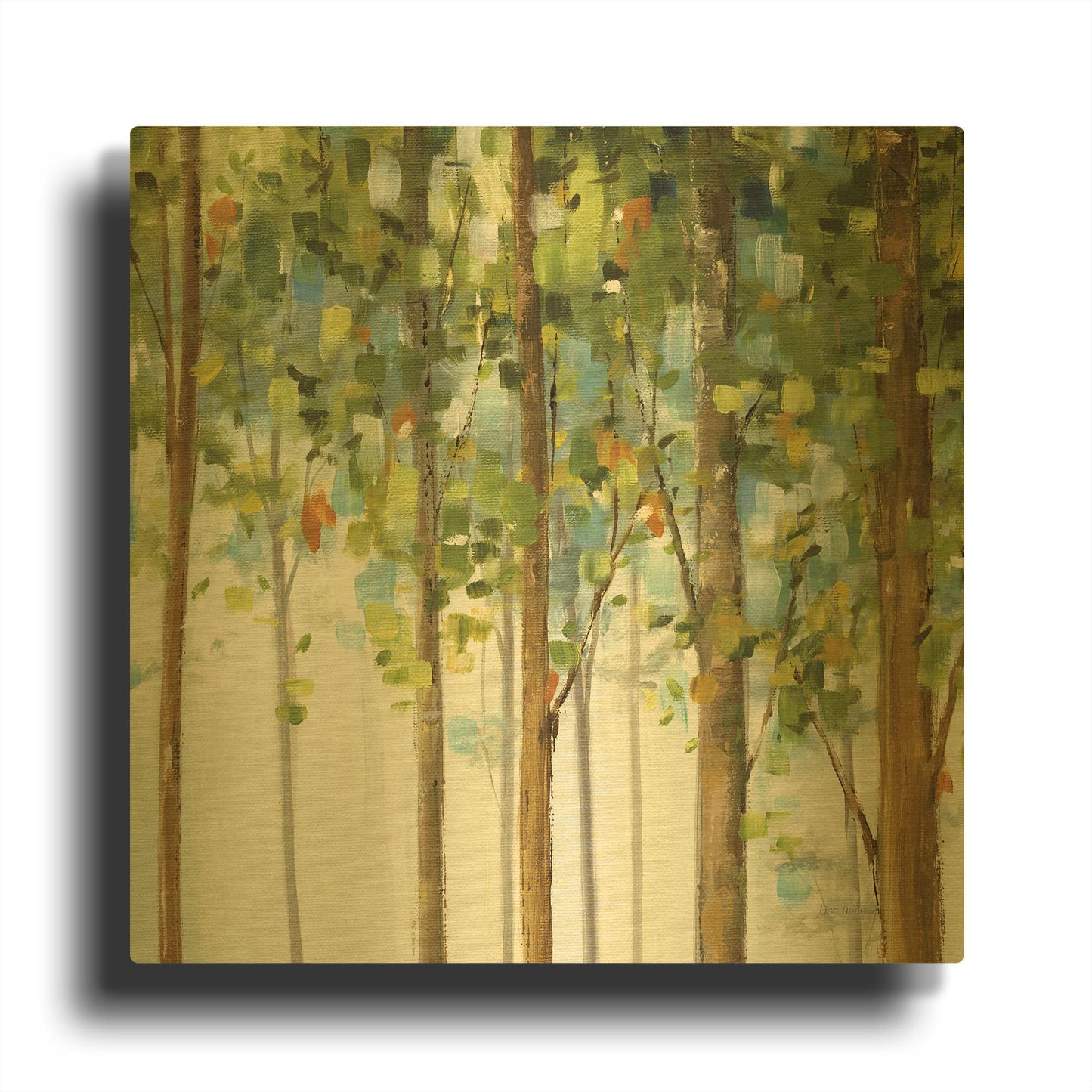 'Forest Study III' By Lisa Audit Gold Metal Wall Art