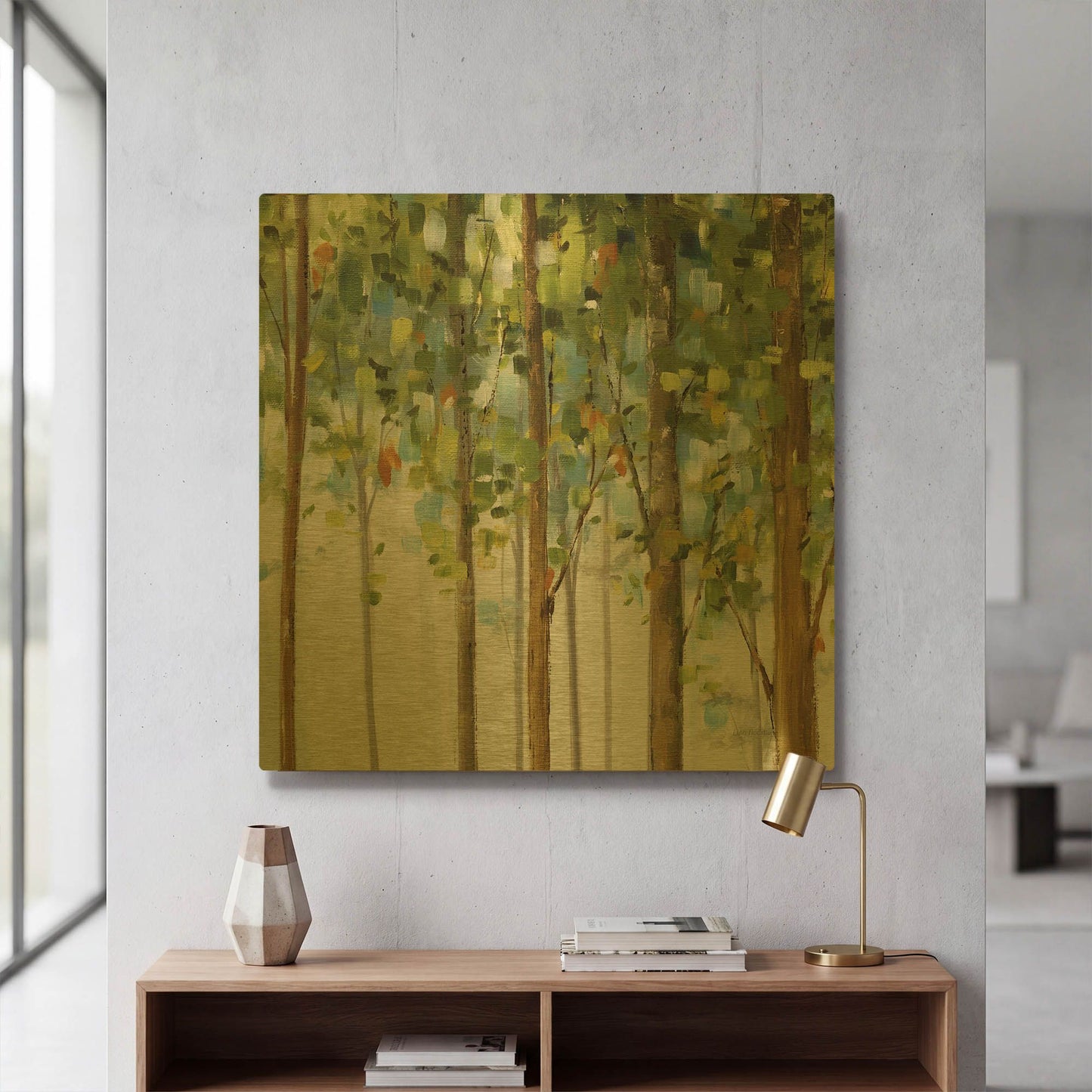 'Forest Study III' By Lisa Audit Gold Metal Wall Art