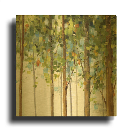 'Forest Study III' By Lisa Audit Gold Metal Wall Art