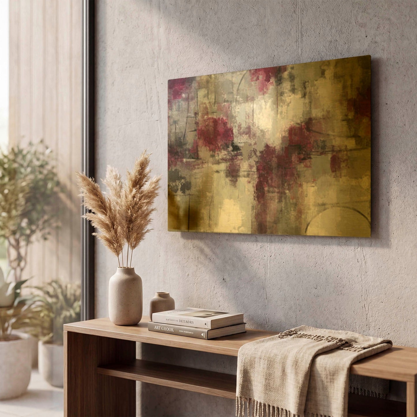 'Stone Gardens' By Silvia Vassileva Gold Metal Wall Art