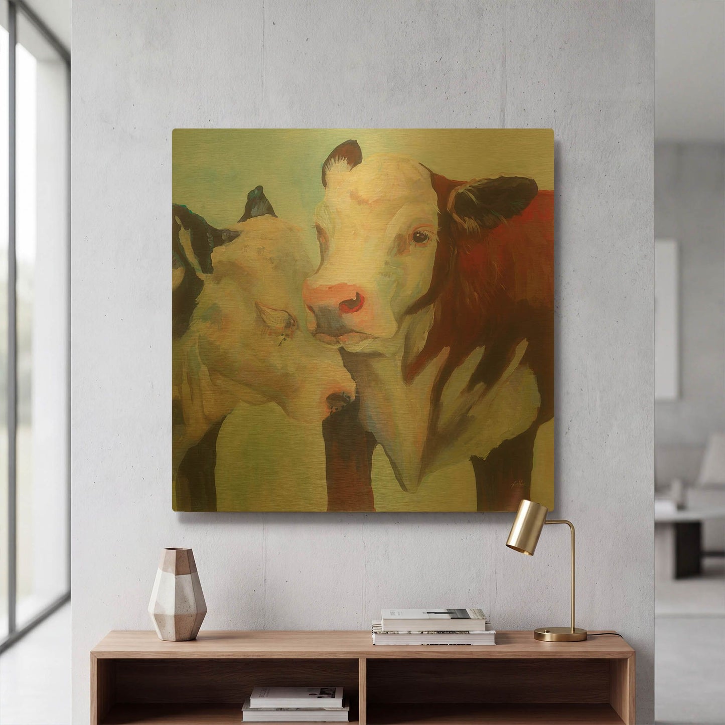 'In Love' By Jeanette Vertentes Gold Metal Wall Art