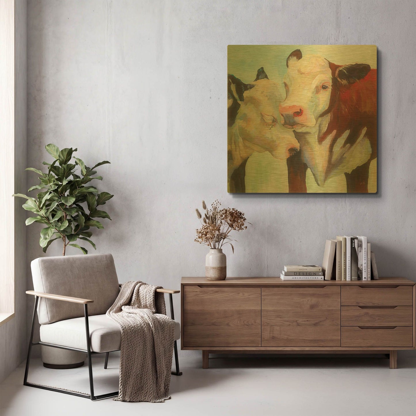 'In Love' By Jeanette Vertentes Gold Metal Wall Art