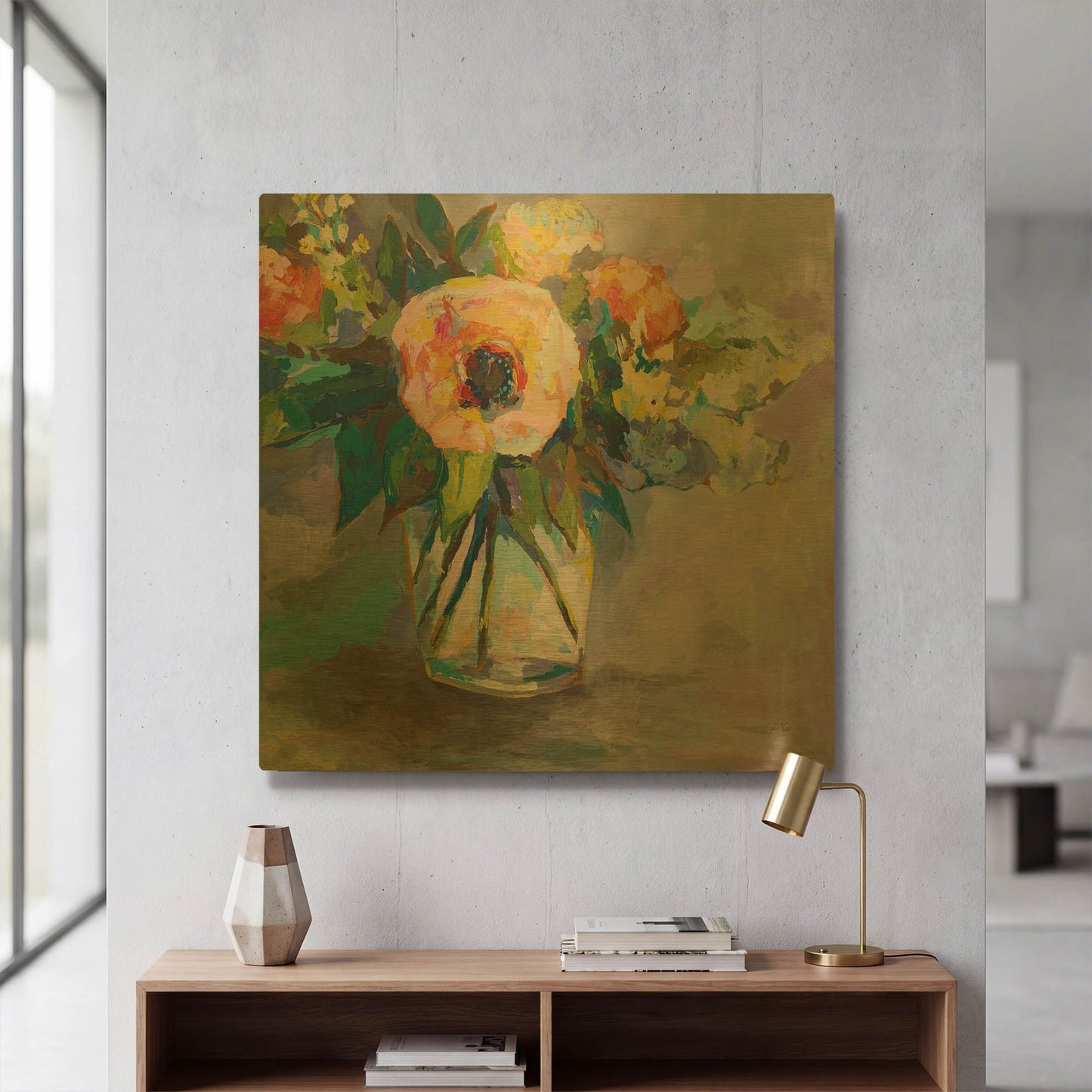 'Glow' By Jeanette Vertentes Gold Metal Wall Art
