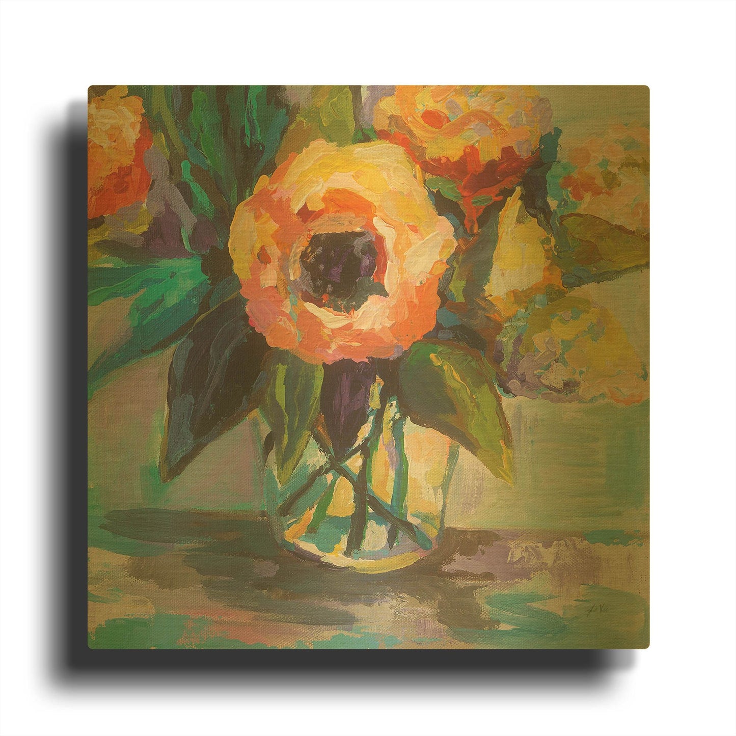 'Baby Glow' By Jeanette Vertentes Gold Metal Wall Art