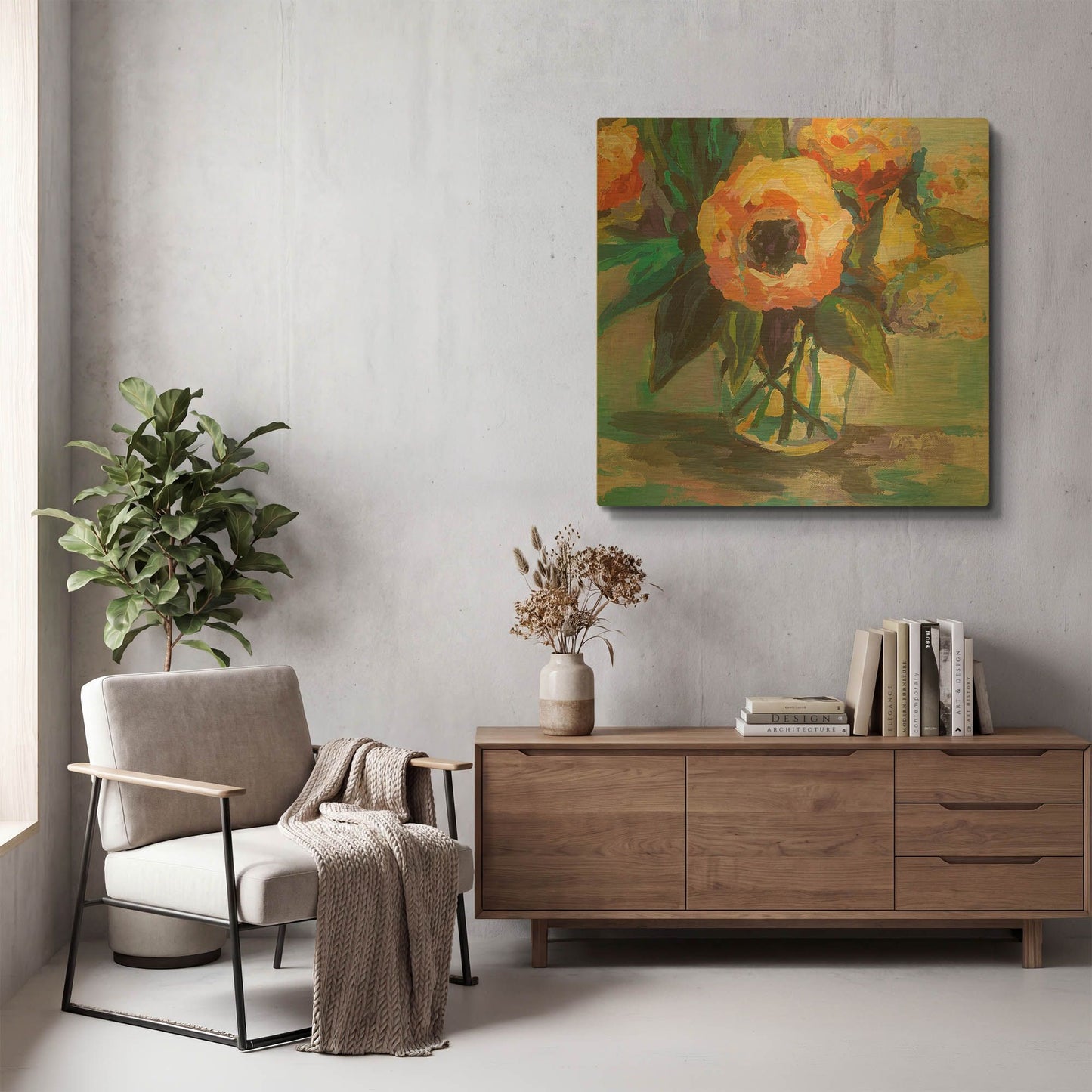 'Baby Glow' By Jeanette Vertentes Gold Metal Wall Art