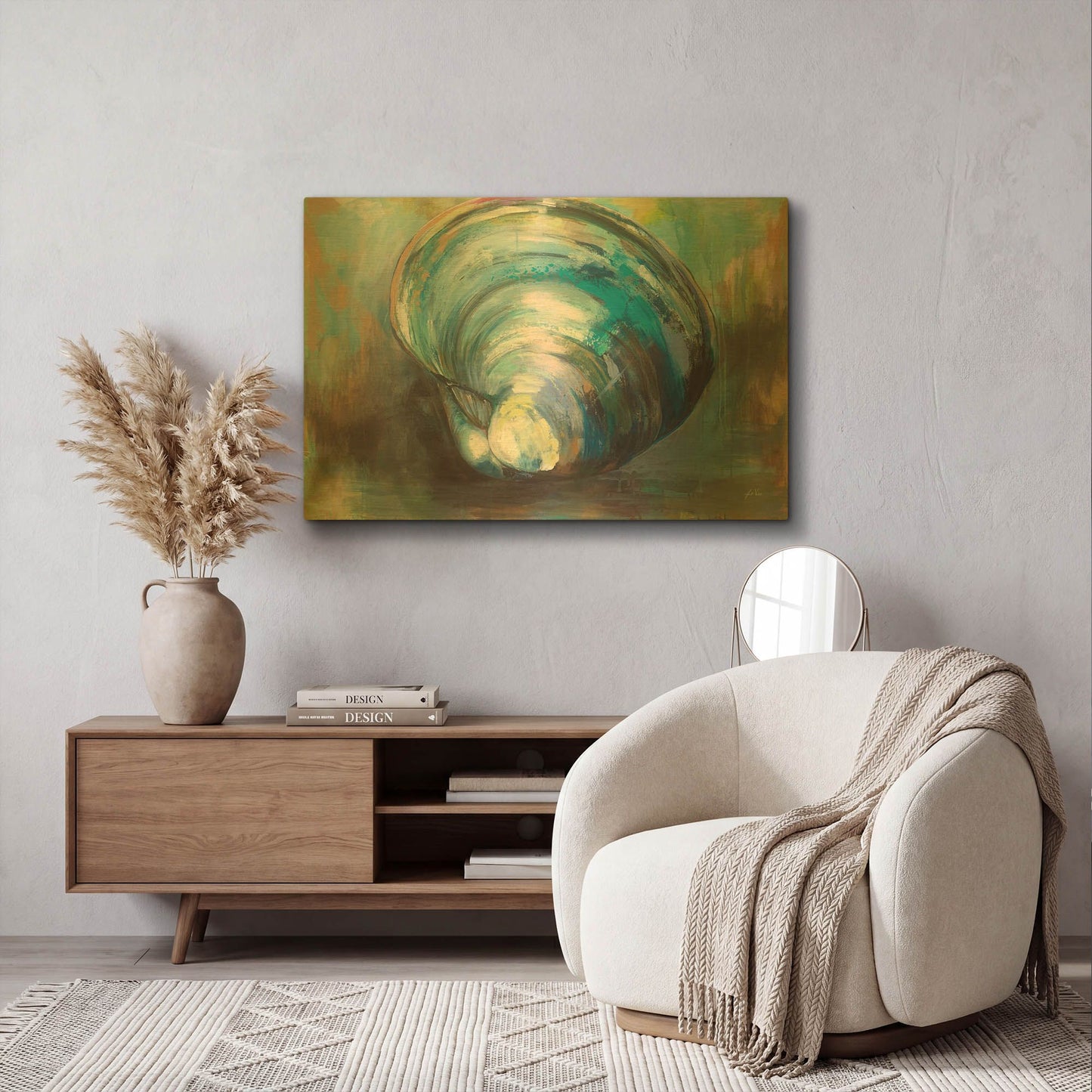 'Solo Quahog' By Jeanette Vertentes Gold Metal Wall Art