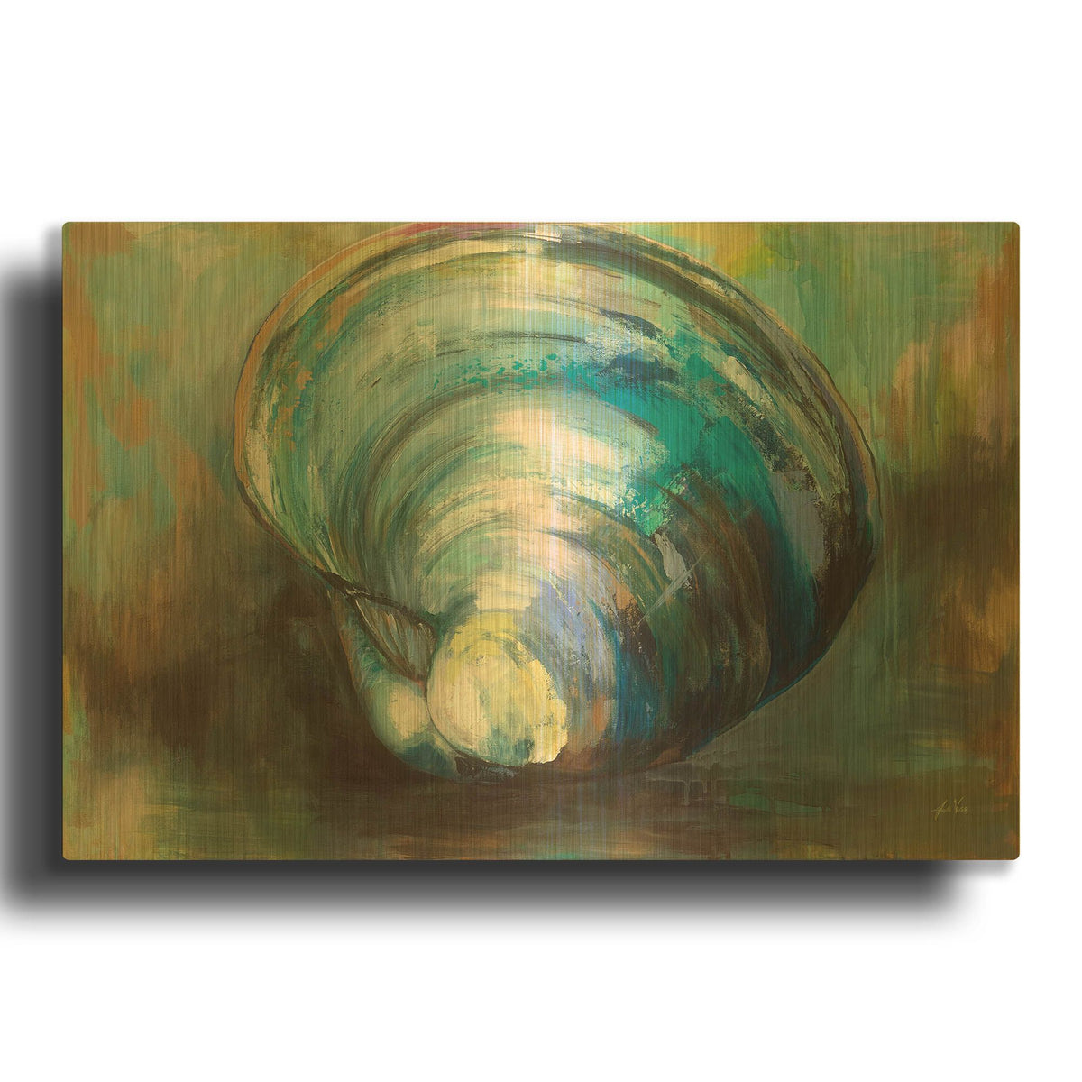 'Solo Quahog' By Jeanette Vertentes Gold Metal Wall Art