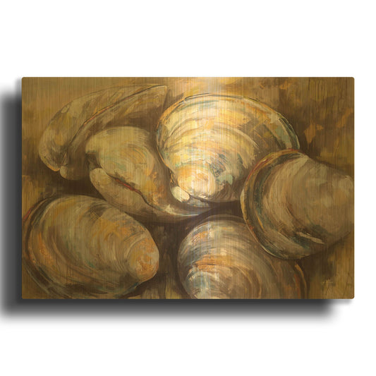 'The Gang of Quahogs' By Jeanette Vertentes Gold Metal Wall Art