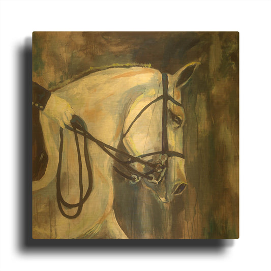 'Dressage' By Jeanette Vertentes Gold Metal Wall Art