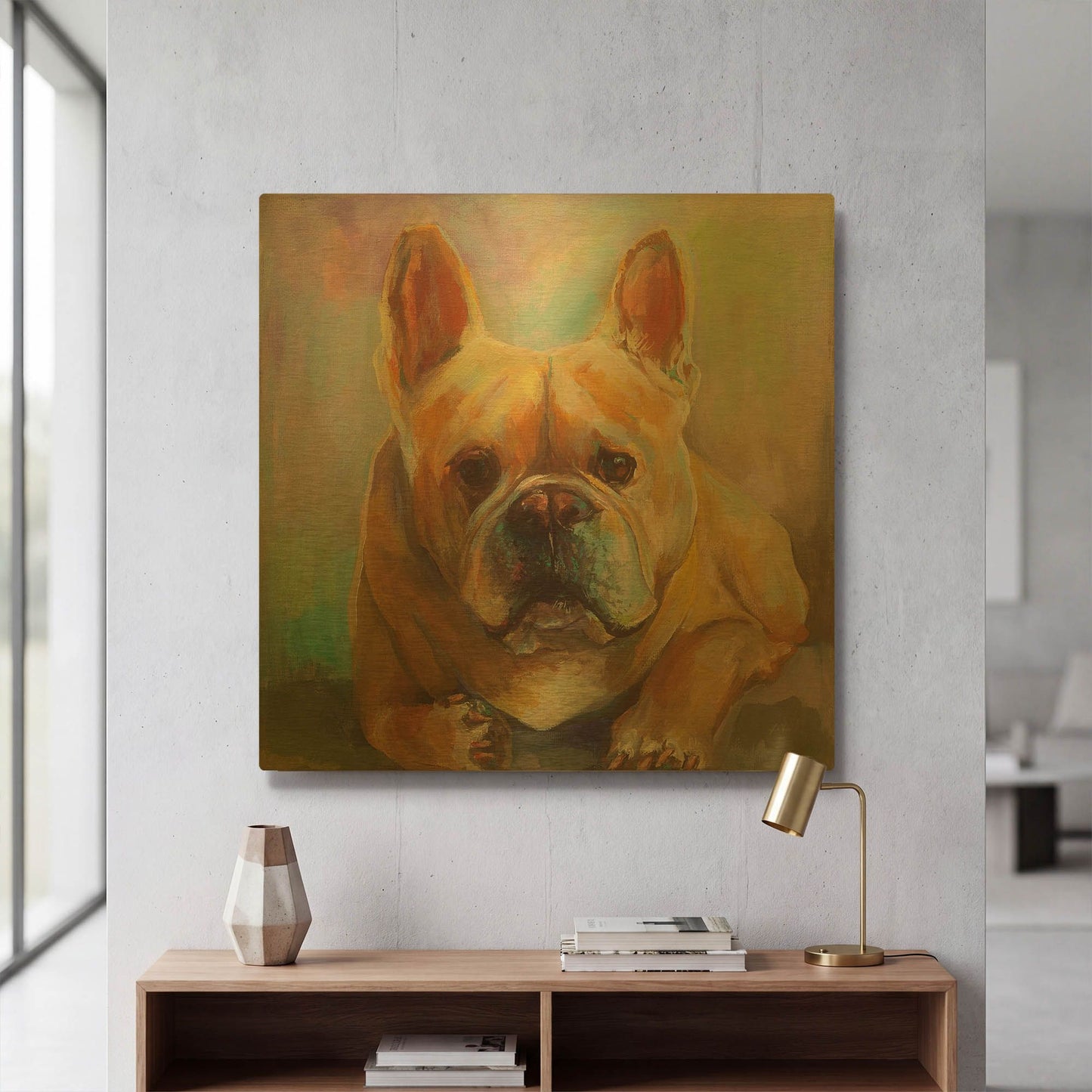 'Frenchie' By Jeanette Vertentes Gold Metal Wall Art