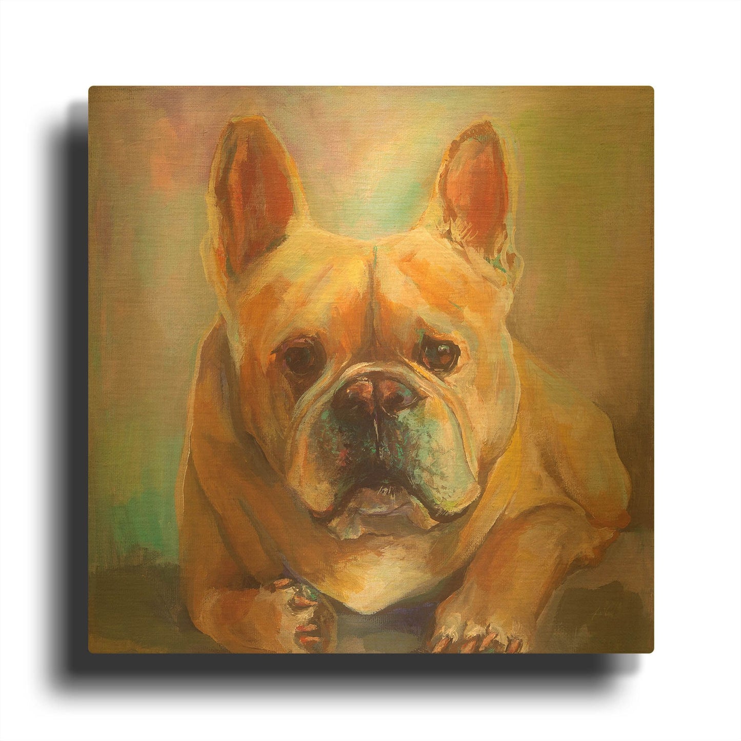 'Frenchie' By Jeanette Vertentes Gold Metal Wall Art