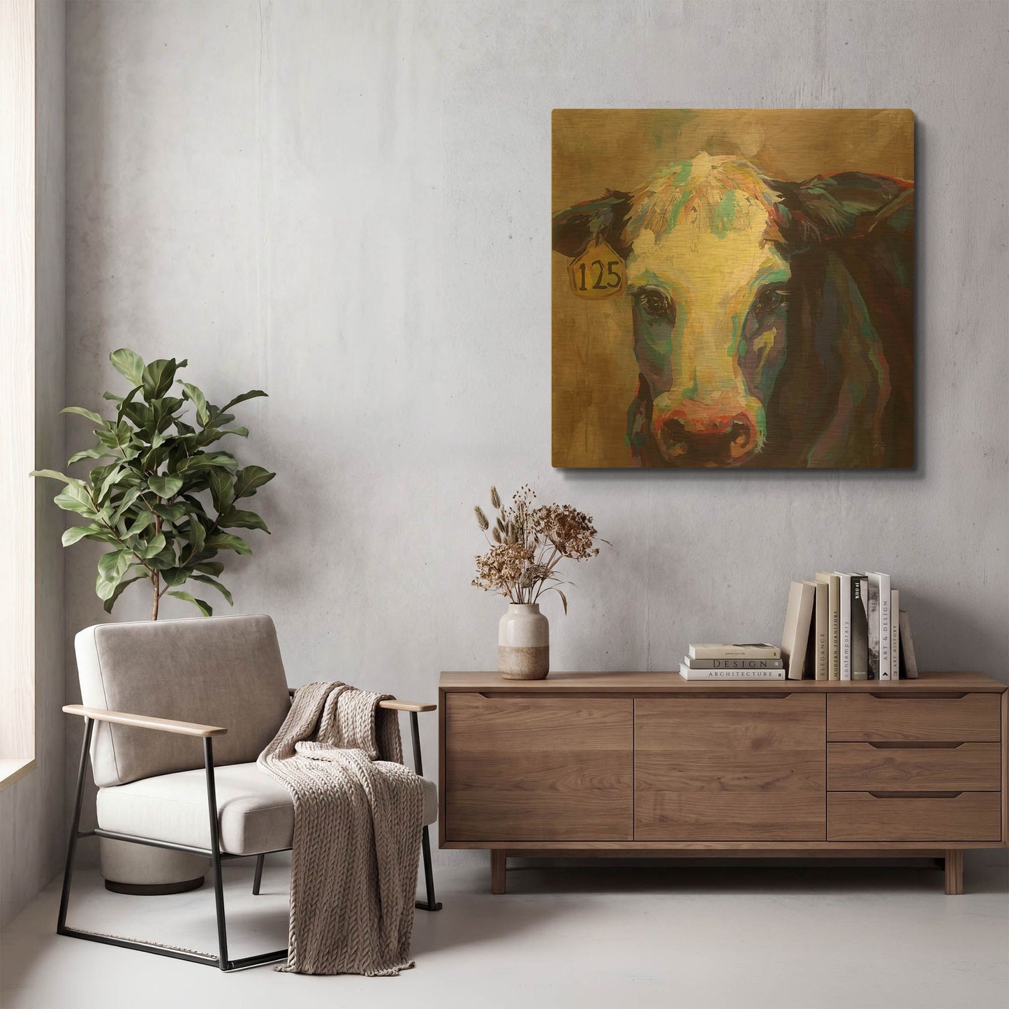 'Betsy II' By Jeanette Vertentes Gold Metal Wall Art