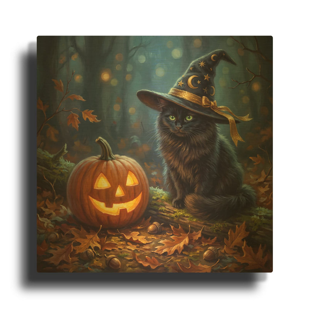 'The Witch's Companion' By Veve Gold Metal Wall Art