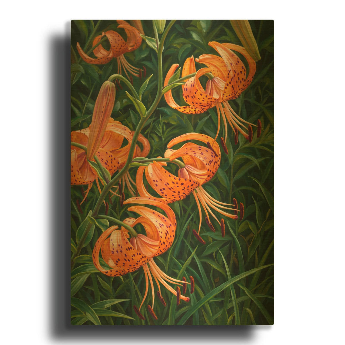 'Tiger Lily Dance' By Veve Gold Metal Wall Art