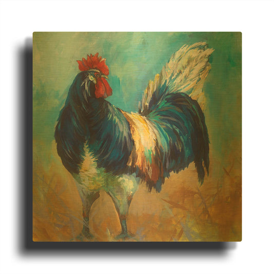 'Cocky' By Jeanette Vertentes Gold Metal Wall Art