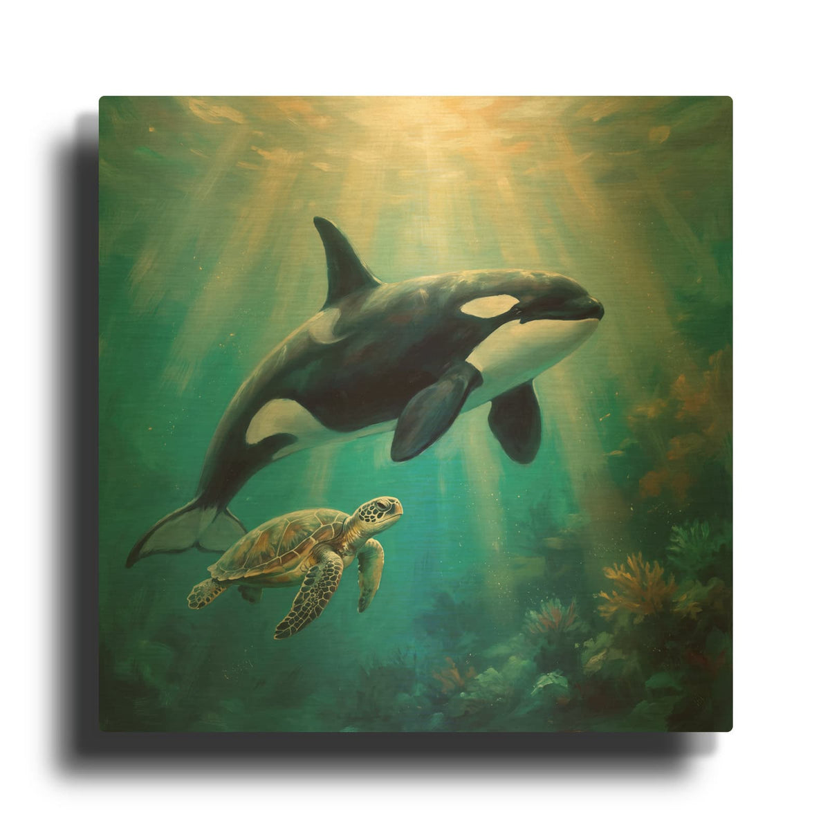 'Unexpected Friendship Depths of Trust' By Veve Gold Metal Wall Art