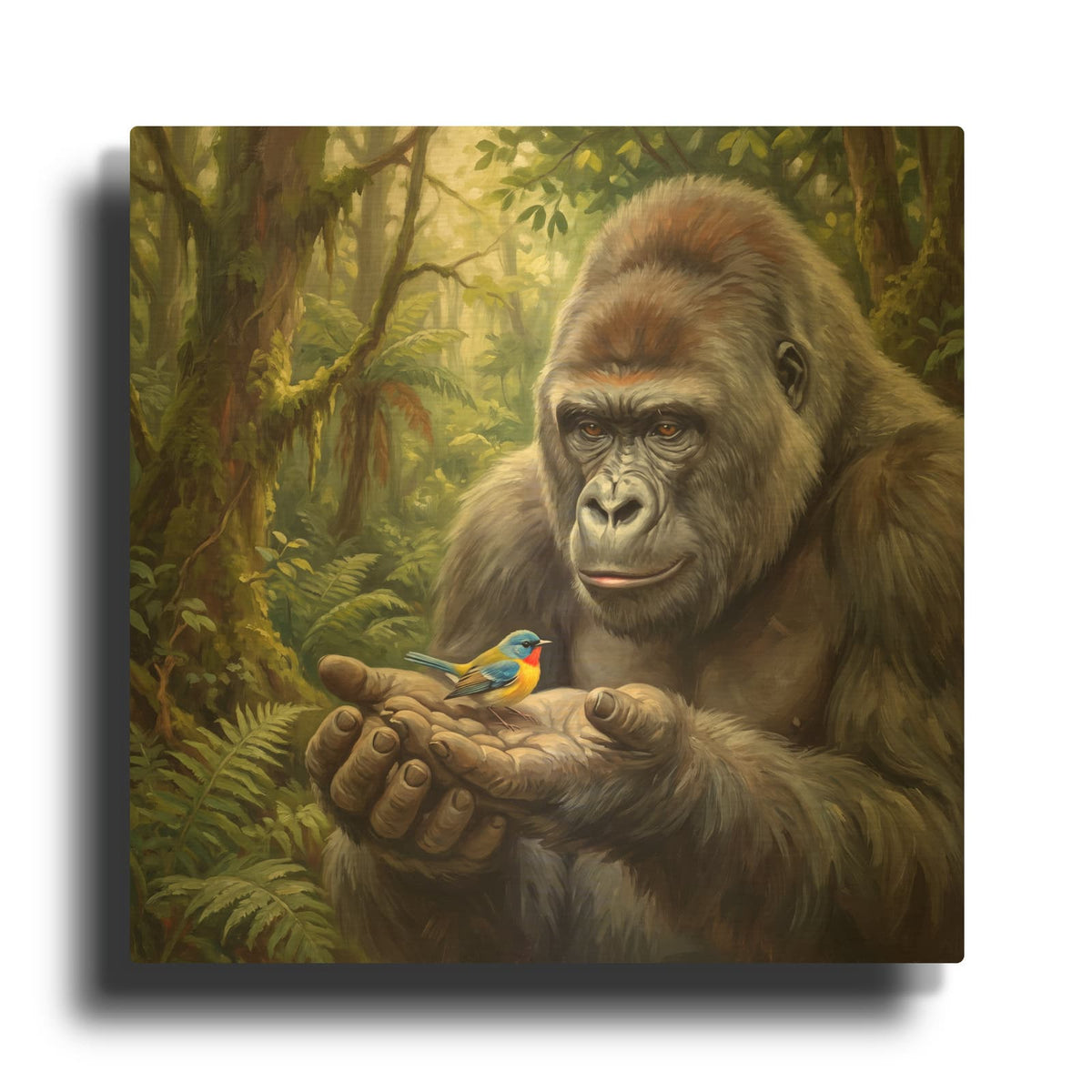 'Unexpected Friendship Gentle Hands' By Veve Gold Metal Wall Art
