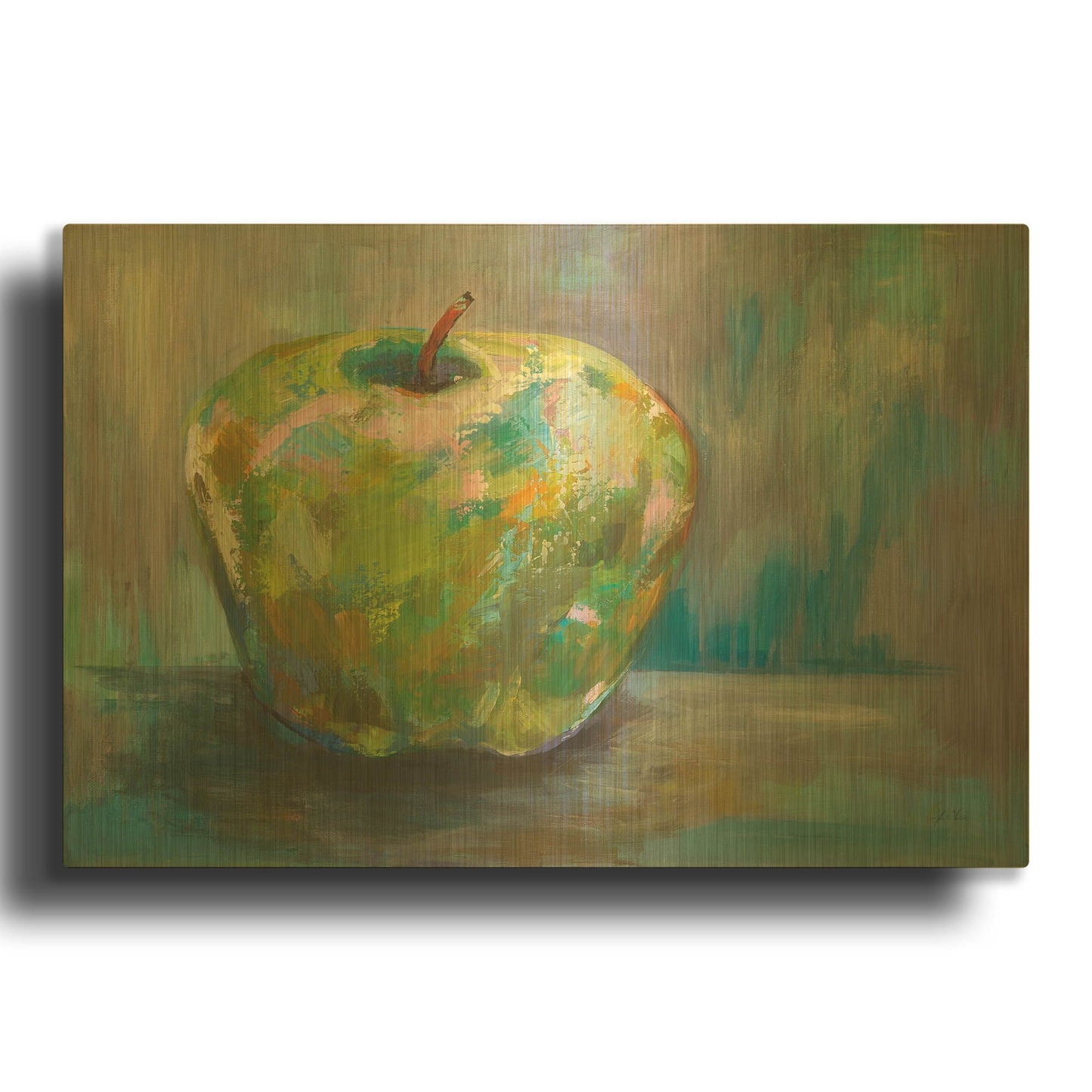 'Apple' By Jeanette Vertentes Gold Metal Wall Art