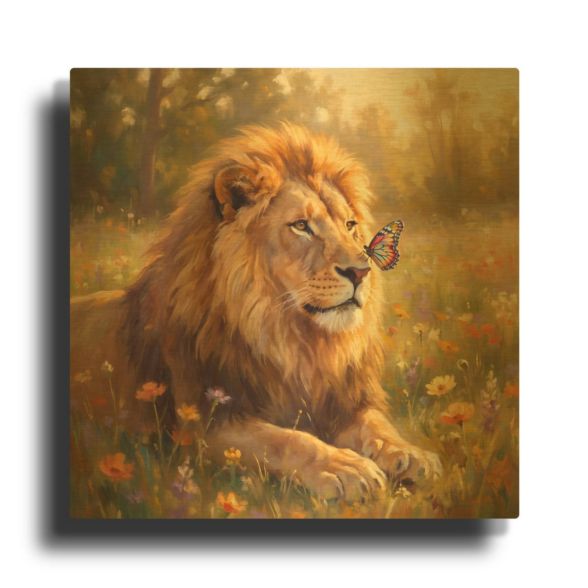 'Unexpected Friendship King and Grace' By Veve Gold Metal Wall Art