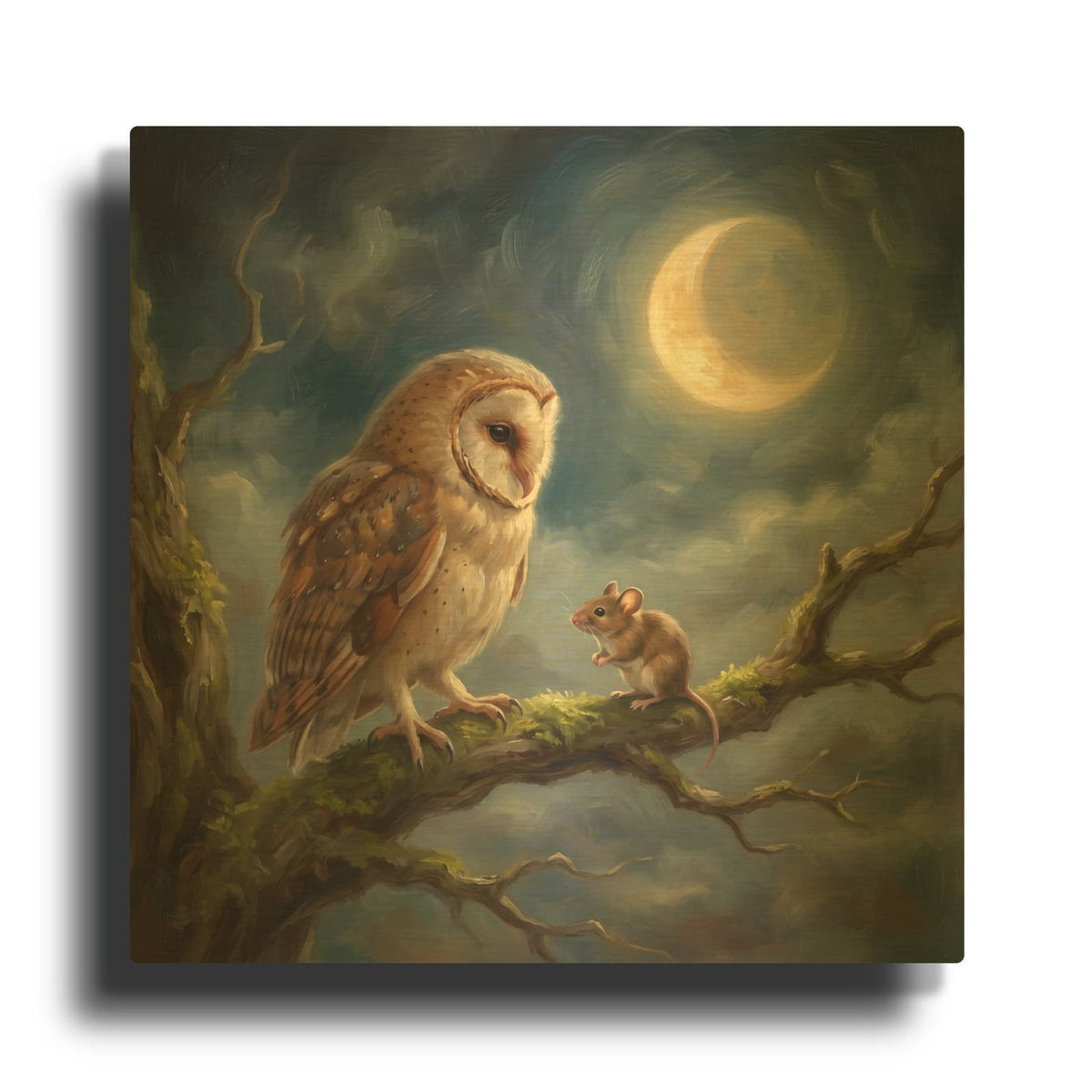 'Unexpected Friendship Moonlight Trust' By Veve Gold Metal Wall Art