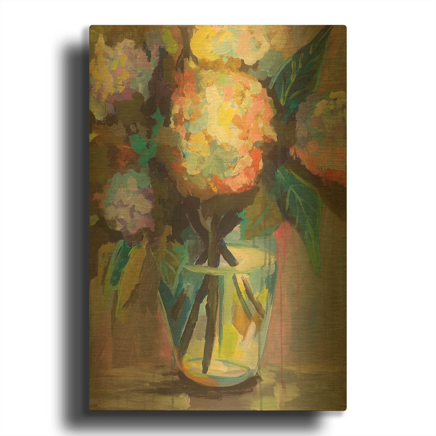 'Glass Study' By Jeanette Vertentes Gold Metal Wall Art