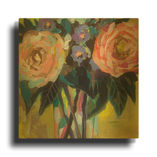 'Happy Couple' By Jeanette Vertentes Gold Metal Wall Art