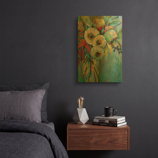 'Mod Floral' By Jeanette Vertentes Gold Metal Wall Art