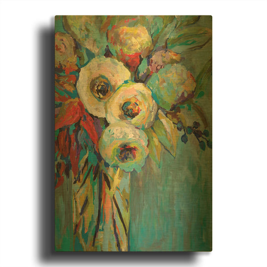 'Mod Floral' By Jeanette Vertentes Gold Metal Wall Art