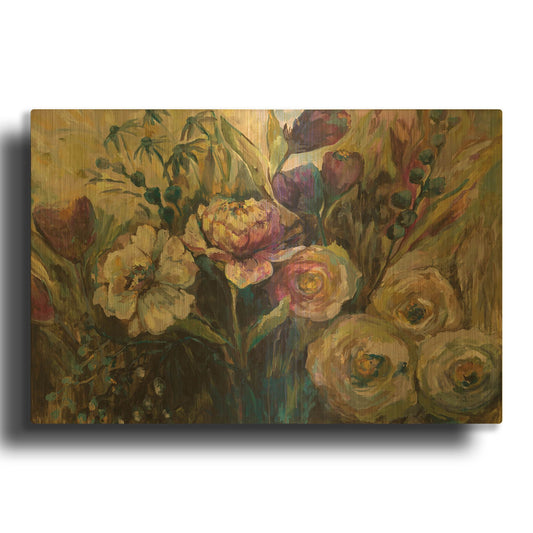 'Summer Garden' By Jeanette Vertentes Gold Metal Wall Art