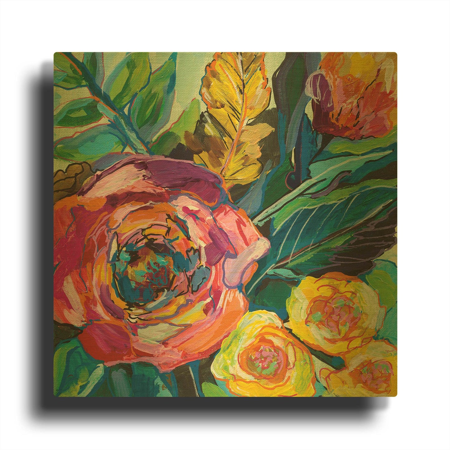'Pop' By Jeanette Vertentes Gold Metal Wall Art