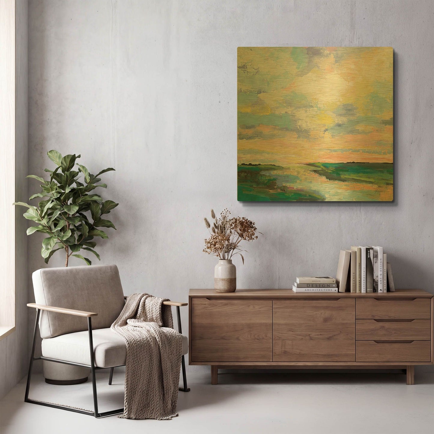 'Mystic' By Jeanette Vertentes Gold Metal Wall Art