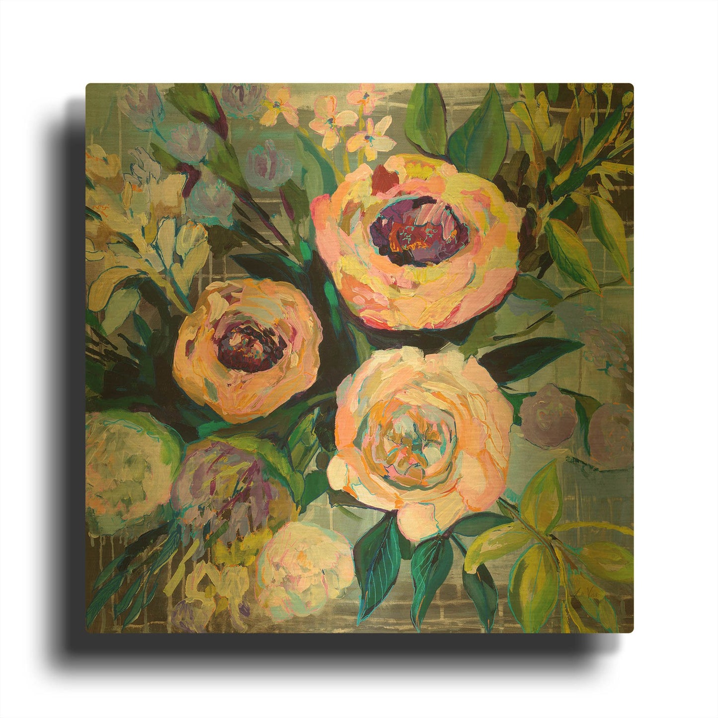 'Dreamy' By Jeanette Vertentes Gold Metal Wall Art