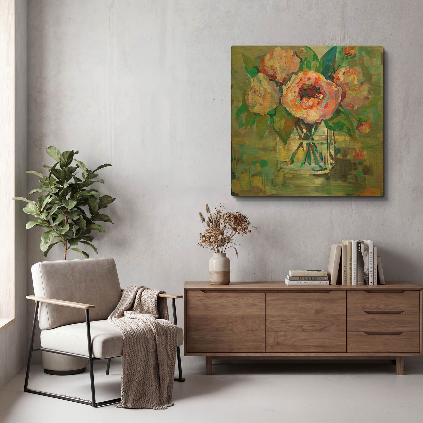 'First of the Season' By Jeanette Vertentes Gold Metal Wall Art