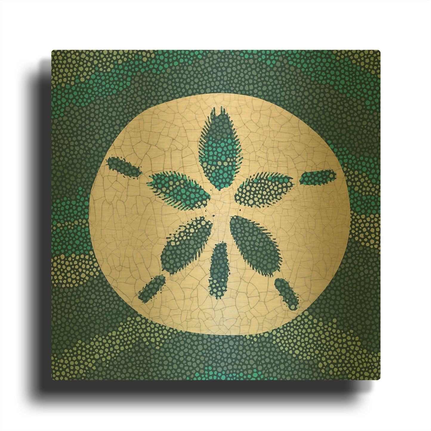 'Sea Glass II' By Wild Apple Portfolio Gold Metal Wall Art