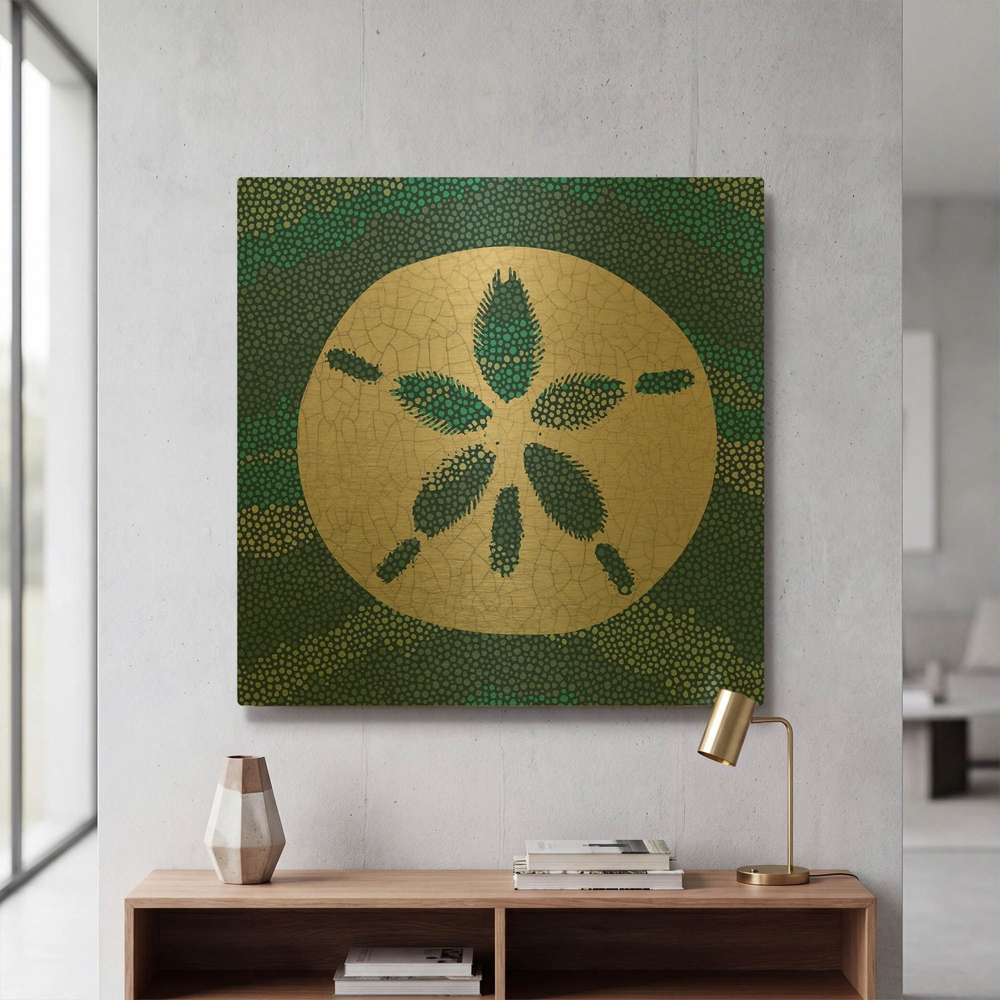 'Sea Glass II' By Wild Apple Portfolio Gold Metal Wall Art