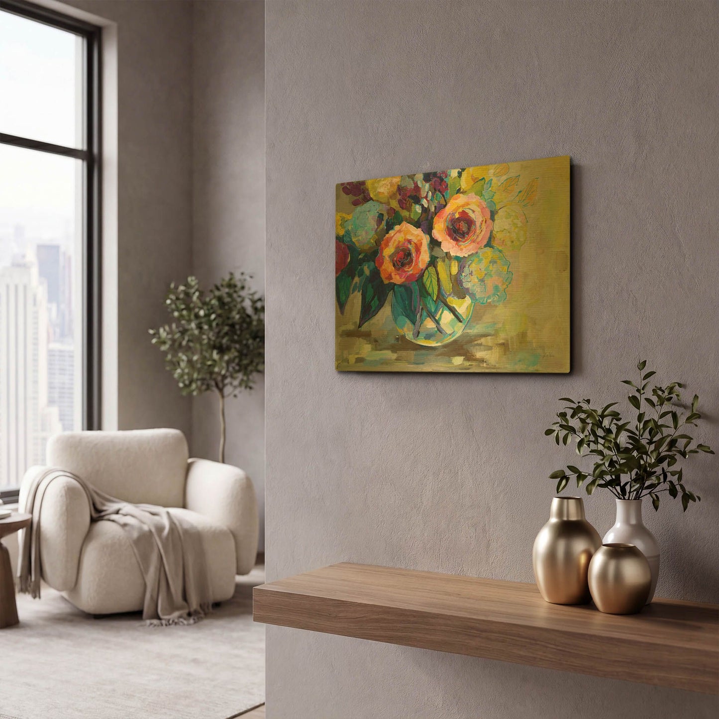 'Light Study' By Jeanette Vertentes Gold Metal Wall Art